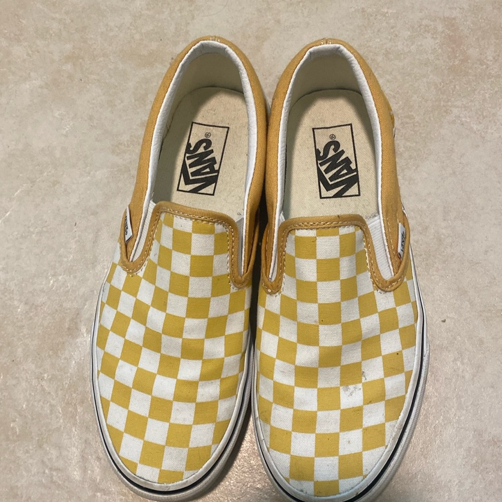 yellow checker vans